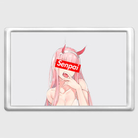 Магнит 45*70 с принтом Senpai 02 в Ухте, Пластик | Размер: 78*52 мм; Размер печати: 70*45 | Тематика изображения на принте: 02 | ahegao | anime | darling in the franxx | franxx | manga | senpai | аниме | ахегао | манга | милый во франксе | сенпай | франкс