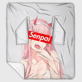 Плед с рукавами с принтом Senpai 02 в Ухте, 100% полиэстер | Закругленные углы, все края обработаны. Ткань не мнется и не растягивается. Размер 170*145 | 02 | ahegao | anime | darling in the franxx | franxx | manga | senpai | аниме | ахегао | манга | милый во франксе | сенпай | франкс
