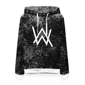 Женская толстовка 3D с принтом ALAN WALKER в Ухте, 100% полиэстер  | двухслойный капюшон со шнурком для регулировки, мягкие манжеты на рукавах и по низу толстовки, спереди карман-кенгуру с мягким внутренним слоем. | alan walker | aw | electro | electro music | music | алан уокер | музыка | музыкант | электро | электронная музыка