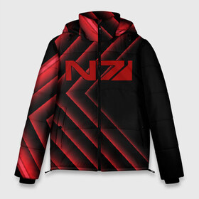 Мужская зимняя куртка 3D с принтом N7 в Ухте, верх — 100% полиэстер; подкладка — 100% полиэстер; утеплитель — 100% полиэстер | длина ниже бедра, свободный силуэт Оверсайз. Есть воротник-стойка, отстегивающийся капюшон и ветрозащитная планка. 

Боковые карманы с листочкой на кнопках и внутренний карман на молнии. | Тематика изображения на принте: bioware | fantastic | game | john shepard | n7 | normandy | reapers | sci fi | turian | джон шепард | жнецы | турианец