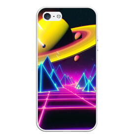 Чехол для iPhone 5/5S матовый с принтом САТУРН в Ухте, Силикон | Область печати: задняя сторона чехла, без боковых панелей | bright | colorful | cool | disco | music | music lover | retro | speaker | tape recorder | technique | vintage | винтаж | динамик | диско | магнитофон | меломан | музыка | неон | разноцветный | ретро | техника
