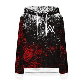 Женская толстовка 3D с принтом ALAN WALKER (НА СПИНЕ) в Ухте, 100% полиэстер  | двухслойный капюшон со шнурком для регулировки, мягкие манжеты на рукавах и по низу толстовки, спереди карман-кенгуру с мягким внутренним слоем. | alan walker | aw | electro | electro music | music | алан уокер | музыка | музыкант | электро | электронная музыка