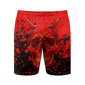 Мужские шорты спортивные Devil Skull: в Ухте,  |  | blood | devil | halloween | horror | paint | skull | дьявол | краска | кровь | страшный | хеллоуин | хэлуин | череп