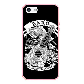 Чехол для iPhone 5/5S матовый с принтом Bard в Ухте, Силикон | Область печати: задняя сторона чехла, без боковых панелей | dd | dungeon  dragons | dungeon and dragons | данжен энд дрэгонс | днд | игра | настольная игра | подземелья и драконы