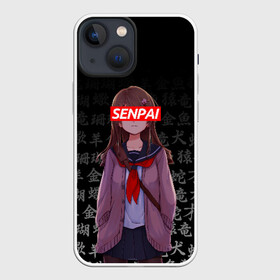 Чехол для iPhone 13 mini СЭМПАЙ   SENPAI: в Ухте,  |  | ahegao | kawai | kowai | oppai | otaku | senpai | sugoi | waifu | yandere | ахегао | ковай | отаку | сенпай | яндере