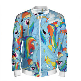 Мужской бомбер 3D с принтом MY LITTLE PONY в Ухте, 100% полиэстер | застегивается на молнию, по бокам два кармана без застежек, по низу бомбера и на воротнике - эластичная резинка | my little pony | pinkie pie | scootaloo | spike | sweaty balls | искорка | крошка бель | маленькие пони | мульфтфильм | пони | скутолу | эппл блум