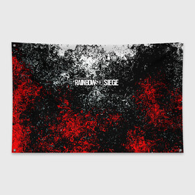 Флаг-баннер с принтом RAINBOW SIX в Ухте, 100% полиэстер | размер 67 х 109 см, плотность ткани — 95 г/м2; по краям флага есть четыре люверса для крепления | action | game | rainbow six siege | tom clancys | игры | осада | радуга | радуга 6 | том кленси | шутер