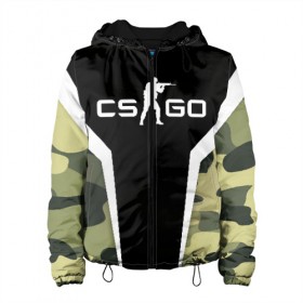 Женская куртка 3D с принтом CS:GO Camouflage в Ухте, ткань верха — 100% полиэстер, подклад — флис | прямой крой, подол и капюшон оформлены резинкой с фиксаторами, два кармана без застежек по бокам, один большой потайной карман на груди. Карман на груди застегивается на липучку | conter | counter | cs go | csgo | global | offensive | strike | контер | кс го | ксго | страйк