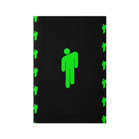 Обложка для паспорта матовая кожа с принтом BILLIE EILISH в Ухте, натуральная матовая кожа | размер 19,3 х 13,7 см; прозрачные пластиковые крепления | be | billie | billie eilish | билли | билли айлиш