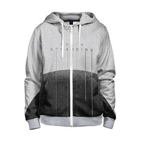 Детская толстовка 3D на молнии с принтом DEATH STRANDING | DS в Ухте, 100% полиэстер |  манжеты и пояс оформлены широкой мягкой резинкой, двухслойный капюшон со шнурком для регулировки, спереди карманы и застежка-молния
 | Тематика изображения на принте: death stranding | kojima | kojima productions | кодзима