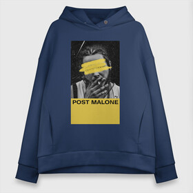 Женское худи Oversize хлопок с принтом Post Malone в Ухте, френч-терри — 70% хлопок, 30% полиэстер. Мягкий теплый начес внутри —100% хлопок | боковые карманы, эластичные манжеты и нижняя кромка, капюшон на магнитной кнопке | hip hop | malone | post malone | postmalone | rap | richard post | rockstar | runaway | пост малон | рокстар | рэп | хип хоп