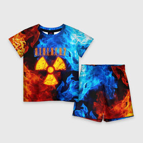 Детский костюм с шортами 3D с принтом S.T.A.L.K.E.R. 2 в Ухте,  |  | bandit | chernobyl | pripyat | s.t.a.l.k.e.r. 2 | shadow of chernobyl | stalker | stalker 2 | бандиты | меченый | припять | сталкер | сталкер 2 | тени чернобыля | чернобыль | чистое небо