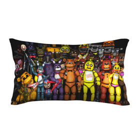 Подушка 3D антистресс с принтом FIVE NIGHTS AT FREDDYS в Ухте, наволочка — 100% полиэстер, наполнитель — вспененный полистирол | состоит из подушки и наволочки на молнии | 5 ночей с фредди | animation | bonnie | chica | five nights at freddys | fnaf | foxy | freddy | funny | horror | scary | бонни | майк | пять | ужас | фнаф | фокси | фредди | чика | шмидт