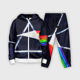 Детский костюм 3D с принтом PINK FLOYD в Ухте,  |  | Тематика изображения на принте: music | pink floyd | the dark side of the moon | космос | луна | музыка | пинк флойд | призма | рок | треугольник | триангулярная призма
