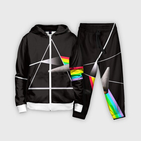 Детский костюм 3D с принтом PINK FLOYD в Ухте,  |  | Тематика изображения на принте: music | pink floyd | the dark side of the moon | космос | луна | музыка | пинк флойд | призма | рок | треугольник | триангулярная призма