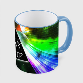 Кружка с полной запечаткой с принтом PINK FLOYD в Ухте, керамика | ёмкость 330 мл | music | pink floyd | the dark side of the moon | космос | луна | музыка | пинк флойд | призма | рок | треугольник | триангулярная призма