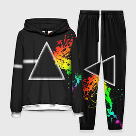 Мужской костюм 3D (с толстовкой) с принтом PINK FLOYD в Ухте,  |  | Тематика изображения на принте: music | pink floyd | the dark side of the moon | космос | луна | музыка | пинк флойд | призма | рок | треугольник | триангулярная призма