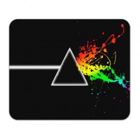 Коврик для мышки прямоугольный с принтом PINK FLOYD в Ухте, натуральный каучук | размер 230 х 185 мм; запечатка лицевой стороны | music | pink floyd | the dark side of the moon | космос | луна | музыка | пинк флойд | призма | рок | треугольник | триангулярная призма