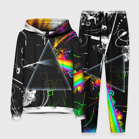 Мужской костюм 3D (с толстовкой) с принтом PINK FLOYD в Ухте,  |  | Тематика изображения на принте: music | pink floyd | the dark side of the moon | космос | луна | музыка | пинк флойд | призма | рок | треугольник | триангулярная призма