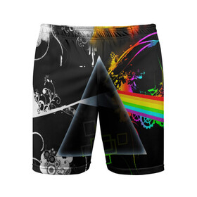 Мужские шорты спортивные PINK FLOYD: в Ухте,  |  | music | pink floyd | the dark side of the moon | космос | луна | музыка | пинк флойд | призма | рок | треугольник | триангулярная призма