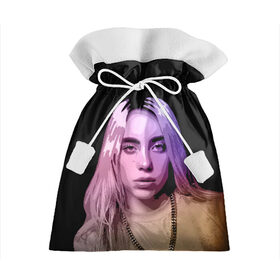 Подарочный 3D мешок с принтом BILLIE EILISH в Ухте, 100% полиэстер | Размер: 29*39 см | all | asleep | bad | bellyache | billie | blohsh | dont | eilish | eyes | fall | guy | logo | music | ocean | singer | smile | when | айлиш | били | билли | бэрд | лого | музыка | пайрат | певица | символ | эйлиш