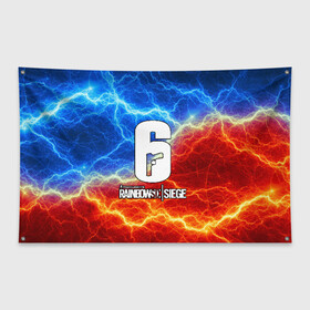 Флаг-баннер с принтом RAINBOW SIX SIEGE в Ухте, 100% полиэстер | размер 67 х 109 см, плотность ткани — 95 г/м2; по краям флага есть четыре люверса для крепления | action | game | rainbow six siege | tom clancys | игры | осада | радуга | радуга 6 | том кленси | шутер