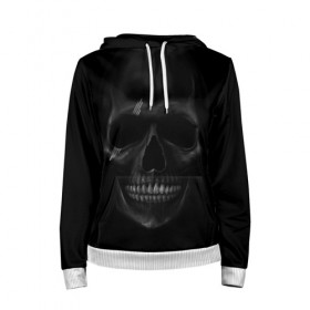Женская толстовка 3D ЧЕРЕП В ТЕМНОТЕ: в Ухте, 100% полиэстер  | двухслойный капюшон со шнурком для регулировки, мягкие манжеты на рукавах и по низу толстовки, спереди карман-кенгуру с мягким внутренним слоем. | abstract | abstraction | bones | fantasy | skull | голова | кости | скилет | череп