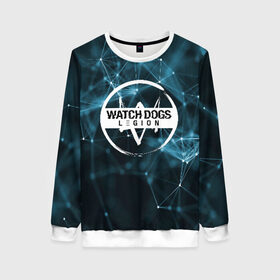 Женский свитшот 3D с принтом WATCH DOGS LEGION в Ухте, 100% полиэстер с мягким внутренним слоем | круглый вырез горловины, мягкая резинка на манжетах и поясе, свободная посадка по фигуре | ded sec | hacker | legion | watch dogs | watch dogs 2 | watch dogs legion | легион | хакер