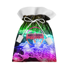 Подарочный 3D мешок с принтом WATCH DOGS LEGION в Ухте, 100% полиэстер | Размер: 29*39 см | Тематика изображения на принте: ded sec | hacker | legion | watch dogs | watch dogs 2 | watch dogs legion | легион | хакер