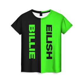 Женская футболка 3D с принтом BILLIE EILISH в Ухте, 100% полиэфир ( синтетическое хлопкоподобное полотно) | прямой крой, круглый вырез горловины, длина до линии бедер | be | billie | billie eilish | blohsh | ghoul | билли | билли айлиш