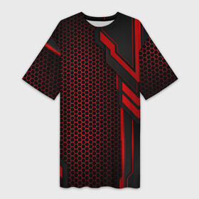 Платье-футболка 3D СТАЛЬНАЯ БРОНЯ | STEEL ARMOR: в Ухте,  |  | abstract | black | carbon | cars | diy | fiber | hexagon | hi tech | psybient | psychill | skyrim | to | vinyl | wot | броня | карбон | металл | соты | сталь | форма | шестиугольник