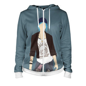 Женская толстовка 3D на молнии Хлоя Прайс: в Ухте, 100% полиэстер | длина до линии бедра, манжеты и пояс оформлены мягкой тканевой резинкой, двухслойный капюшон со шнурком для регулировки, спереди молния, по бокам два кармана | chloe | life is strange | lis | price | жизнь   странная штука | прайс | хлоя