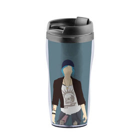 Термокружка-непроливайка Хлоя Прайс: в Ухте, внутренняя часть — пищевой пластик, наружная часть — прозрачный пластик, между ними — полиграфическая вставка с рисунком | объем — 350 мл, герметичная крышка | chloe | life is strange | lis | price | жизнь   странная штука | прайс | хлоя