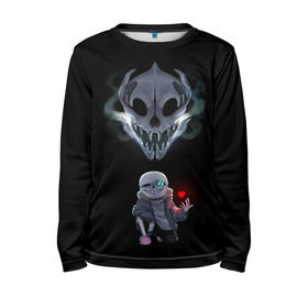 Детский лонгслив 3D с принтом Undertale в Ухте, 100% полиэстер | длинные рукава, круглый вырез горловины, полуприлегающий силуэт
 | sans | undertale | андертале | андертейл | игра | подземная история | подземная сказка | санс | ундертале