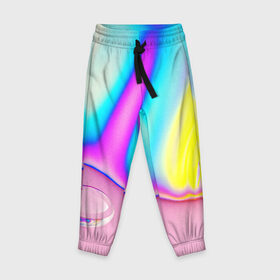 Детские брюки 3D с принтом RAINBOW COLOR в Ухте, 100% полиэстер | манжеты по низу, эластичный пояс регулируется шнурком, по бокам два кармана без застежек, внутренняя часть кармана из мелкой сетки | abstract | abstraction | color | geometry | paitnt | psy | абстракция | геометрия | краски | неоновые | психоделика