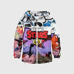 Детская ветровка 3D с принтом BRAWL STARS в Ухте, 100% полиэстер | подол и капюшон оформлены резинкой с фиксаторами, по бокам два кармана без застежек, один потайной карман на груди | android | brawl stars | games | mobile game | stars | игры | мобильные игры