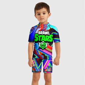 Детский купальный костюм 3D с принтом BRAWL STARS в Ухте, Полиэстер 85%, Спандекс 15% | застежка на молнии на спине | android | brawl stars | games | mobile game | stars | игры | мобильные игры