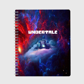 Тетрадь с принтом UNDERTALE в Ухте, 100% бумага | 48 листов, плотность листов — 60 г/м2, плотность картонной обложки — 250 г/м2. Листы скреплены сбоку удобной пружинной спиралью. Уголки страниц и обложки скругленные. Цвет линий — светло-серый
 | asriel dreemurr | chara | frisk | sans | undertale | азриэль дримурр | андертейл | андрайн | гастер | меттатон | санс | фриск | чара