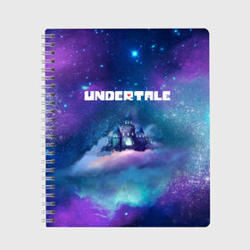 Тетрадь с принтом UNDERTALE в Ухте, 100% бумага | 48 листов, плотность листов — 60 г/м2, плотность картонной обложки — 250 г/м2. Листы скреплены сбоку удобной пружинной спиралью. Уголки страниц и обложки скругленные. Цвет линий — светло-серый
 | asriel dreemurr | chara | frisk | sans | undertale | азриэль дримурр | андертейл | андрайн | гастер | меттатон | санс | фриск | чара
