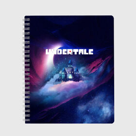 Тетрадь с принтом UNDERTALE в Ухте, 100% бумага | 48 листов, плотность листов — 60 г/м2, плотность картонной обложки — 250 г/м2. Листы скреплены сбоку удобной пружинной спиралью. Уголки страниц и обложки скругленные. Цвет линий — светло-серый
 | asriel dreemurr | chara | frisk | sans | undertale | азриэль дримурр | андертейл | андрайн | гастер | меттатон | санс | фриск | чара
