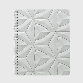 Тетрадь с принтом Техно Геометрия в Ухте, 100% бумага | 48 листов, плотность листов — 60 г/м2, плотность картонной обложки — 250 г/м2. Листы скреплены сбоку удобной пружинной спиралью. Уголки страниц и обложки скругленные. Цвет линий — светло-серый
 | Тематика изображения на принте: абстракция | геометрия | текстура | техно | техно геометрия