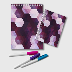 Блокнот Ромбы: в Ухте, 100% бумага | 48 листов, плотность листов — 60 г/м2, плотность картонной обложки — 250 г/м2. Листы скреплены удобной пружинной спиралью. Цвет линий — светло-серый
 | геометрия | иллюзия | минимализм | ромбы