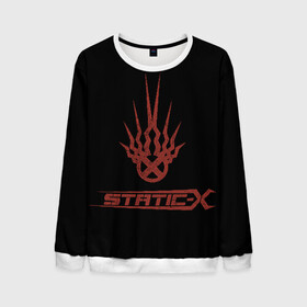 Мужской свитшот 3D с принтом Static-X в Ухте, 100% полиэстер с мягким внутренним слоем | круглый вырез горловины, мягкая резинка на манжетах и поясе, свободная посадка по фигуре | 2014 | metal | music | need for speed | nfs | only | r.i.p | rip | rock | static | static x | staticx | the | wayne static | x | метал | музыка | нфс | рок | статик | уэйн статик