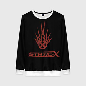 Женский свитшот 3D с принтом Static-X в Ухте, 100% полиэстер с мягким внутренним слоем | круглый вырез горловины, мягкая резинка на манжетах и поясе, свободная посадка по фигуре | 2014 | metal | music | need for speed | nfs | only | r.i.p | rip | rock | static | static x | staticx | the | wayne static | x | метал | музыка | нфс | рок | статик | уэйн статик
