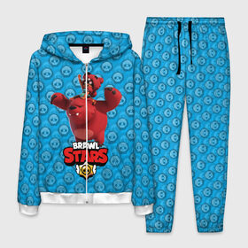 Мужской костюм 3D с принтом Brawl Stars в Ухте, 100% полиэстер | Манжеты и пояс оформлены тканевой резинкой, двухслойный капюшон со шнурком для регулировки, карманы спереди | brawl | brawl stars | stars | бравл | бравл старс | браво старс | игра | компьютерная | онлайн | старс