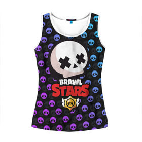 Женская майка 3D с принтом Brawl Stars в Ухте, 100% полиэстер | круглая горловина, прямой силуэт, длина до линии бедра | brawl | brawl stars | stars | бравл | бравл старс | браво старс | игра | компьютерная | онлайн | старс