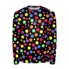 Мужской лонгслив 3D с принтом Конфетти в Ухте, 100% полиэстер | длинные рукава, круглый вырез горловины, полуприлегающий силуэт | 