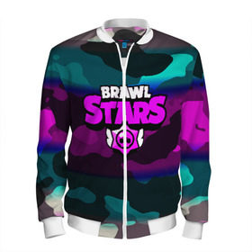 Мужской бомбер 3D с принтом BRAWL STARS в Ухте, 100% полиэстер | застегивается на молнию, по бокам два кармана без застежек, по низу бомбера и на воротнике - эластичная резинка | android | brawl stars | games | mobile game | stars | игры | мобильные игры