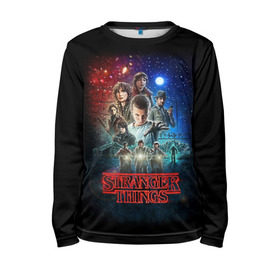 Детский лонгслив 3D с принтом Stranger Things в Ухте, 100% полиэстер | длинные рукава, круглый вырез горловины, полуприлегающий силуэт
 | beyond | eleven | hopper | jane | mike | stranger | things | wheeler | дастин | дела | джейн | загадочные | майк | одиннадцать | очень | события | странные | уилер | хендерсон | хоппер