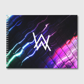 Альбом для рисования с принтом ALAN WALKER в Ухте, 100% бумага
 | матовая бумага, плотность 200 мг. | alan walker | aw | electro | electro music | music | алан уокер | музыка | музыкант | электро | электронная музыка